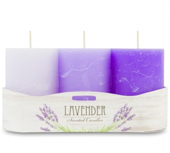 Запах фіолетової лаванди Свічка 3 упаковки