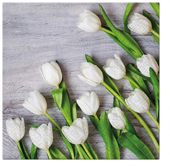 En білі тюльпани серветки